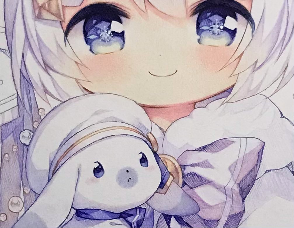 kagami86's tweet photo. ユキネのほっぺ忘れてたのと時計ちゃんの瞳に白ペンで結晶(にじむしうまくいかない… https://t.co/ZSak4xjT3m