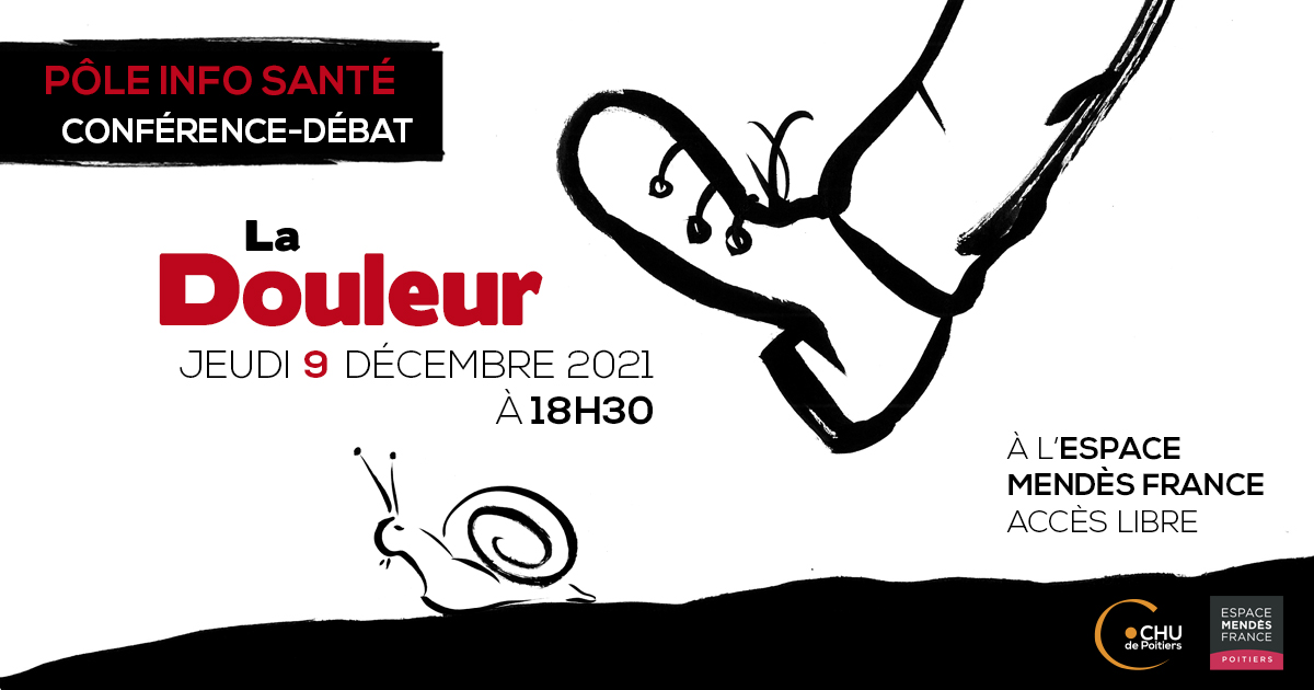 CHU_de_Poitiers's tweet photo. 🎙️ #ParoleDExperts | #Conférence grand public du pôle info-santé : "Les #douleurs intimes de l’homme et de la femme, brisons les tabous !"
📅 Jeudi 09/12, à 18h30, à l’@emfpoitiers
➡️ Plus d'infos : https://t.co/AQluue8uVn https://t.co/ARf76Z9RUo