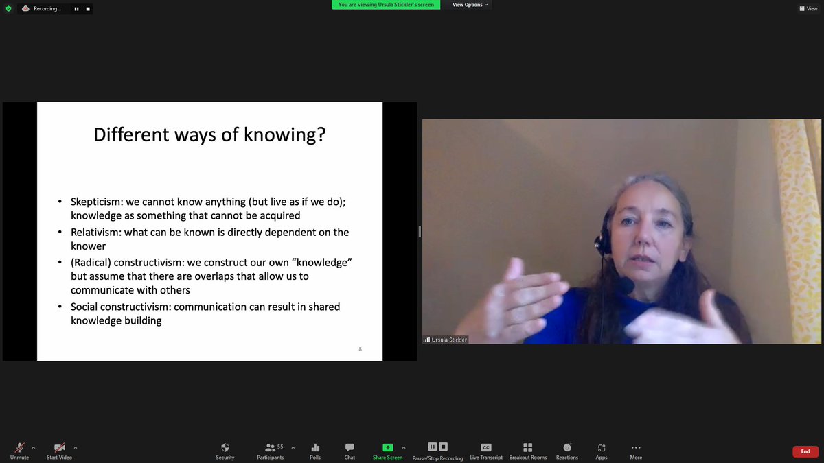 DC4LT_eu's tweet photo. Keynote 1: Why online language teachers need epistemology – and other tips for practitioners by Ursula Stickler @UrsulaStickler at the Digital Language Teaching global webinar right now! 
Details: https://t.co/U4GoPmRMa0 https://t.co/vrM5SQRWws