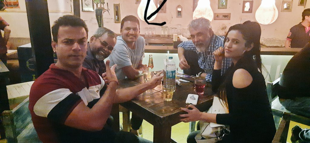 aziznaser110's tweet image. In Mumbai with friends and E. Nivas, the director of #shool #lovekeliyekuchbhikarega