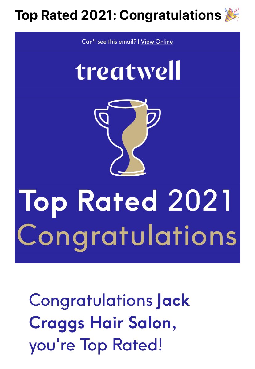 Jack_Craggs's tweet photo. We have managed to secure a ‘Top Rated Salon’ from our booking partner Treatwell for a 4th year running. (4 out of 4)

To achieve this we have to have 95% of our customers who leave a review give us 5 stars.

#ntu #uon #nottingham #barbersofnottingham #hair #barbershop https://t.co/LQJp9ecJQa