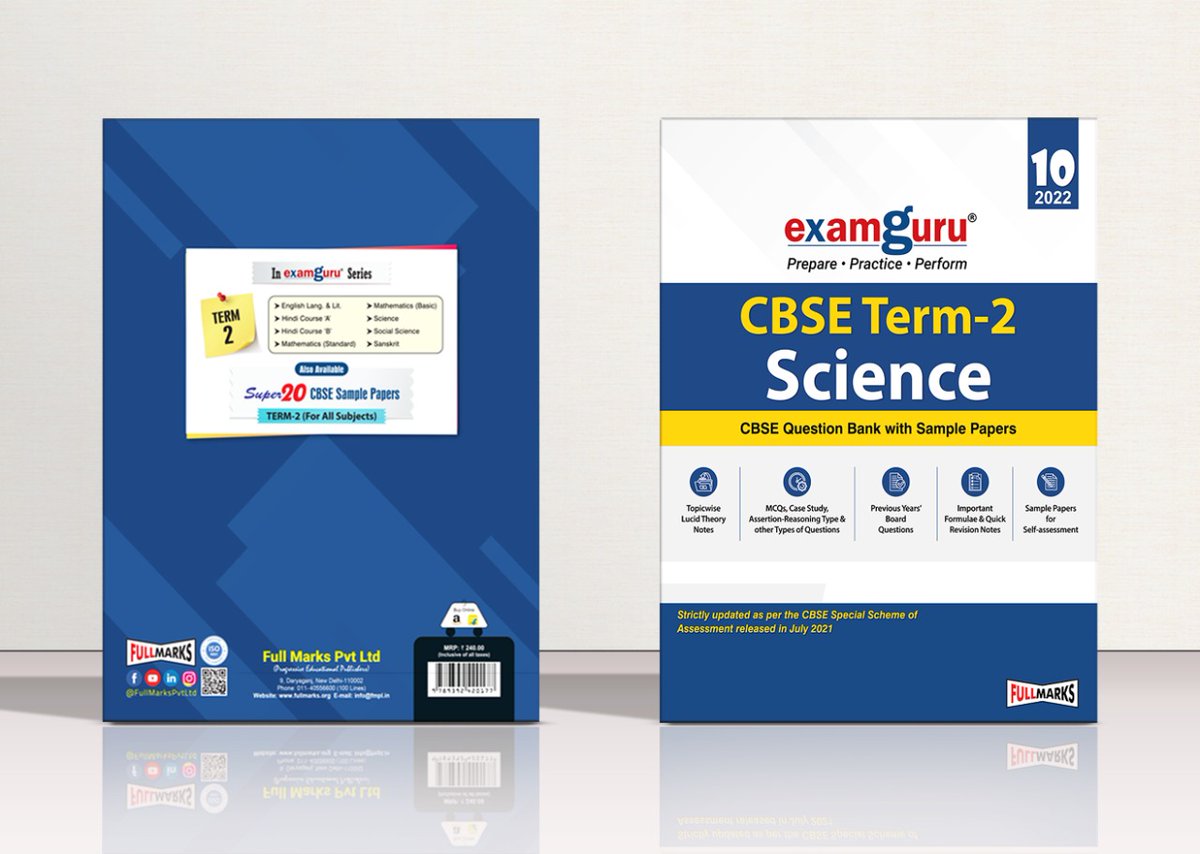FullMarksPvtLtd's tweet image. Available Now - Examguru CBSE Term 2 Science Question Bank for Class 10 #questionbank #samplepapers #QuestionPapers