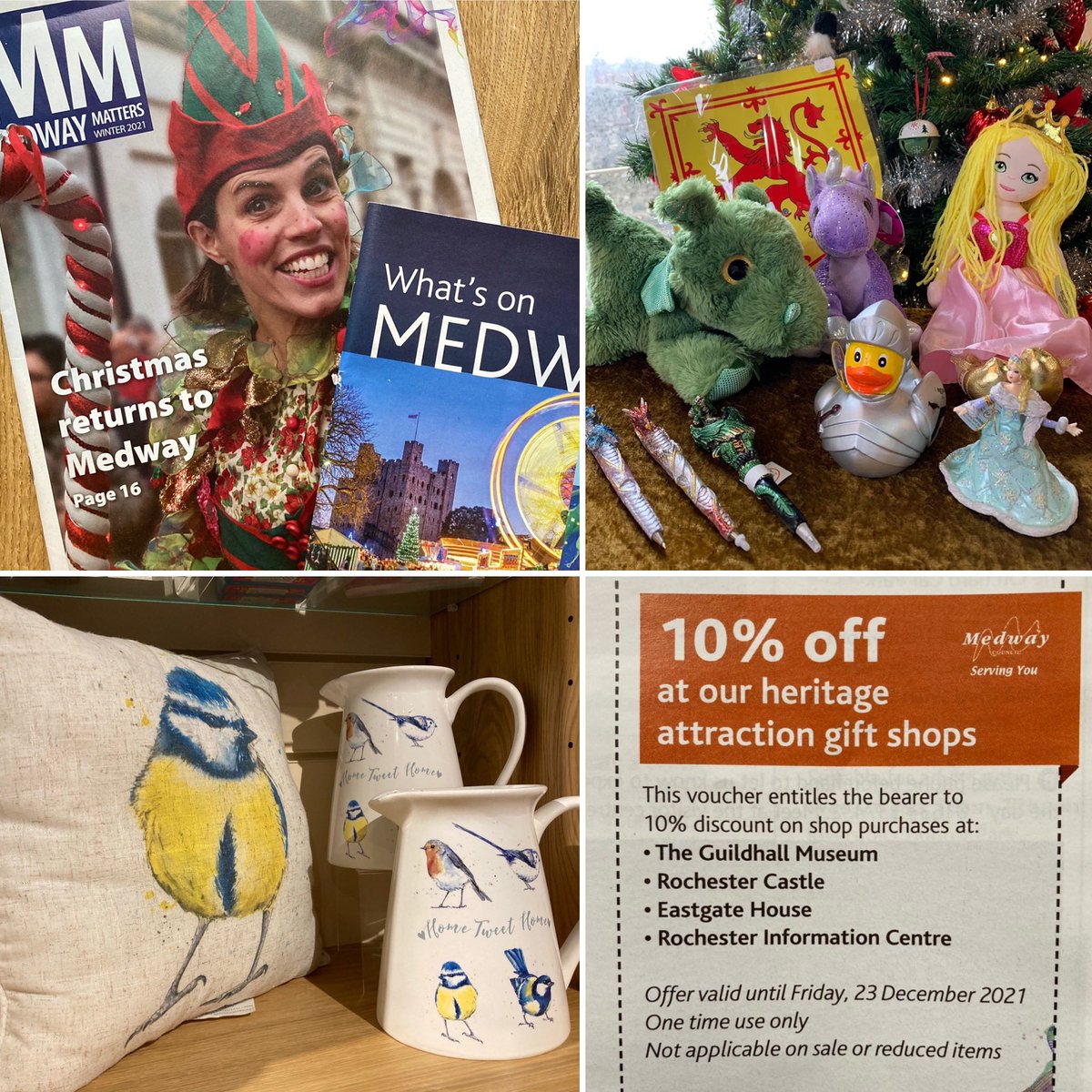 Guildhall Museum (@guildhallmuseum) on Twitter photo Looking for #Christmas gift ideas? Look no further than our heritage shops for lovely & unusual gifts for all the family @RochesterCastle <a href="/EastgateHouse/">Eastgate House</a>, <a href="/Guildhallmuseum/">Guildhall Museum</a> & the VIC
10% discount voucher in What’s On
<a href="/Visit_Medway/">Visit Medway</a> <a href="/Enjoy_Medway/">Enjoy Medway</a> #visitmedway Looking for #Christmas gift ideas? Look no further than our heritage shops for lovely & unusual gifts for all the family @RochesterCastle <a href="/EastgateHouse/">Eastgate House</a>, <a href="/Guildhallmuseum/">Guildhall Museum</a> & the VIC
10% discount voucher in What’s On
<a href="/Visit_Medway/">Visit Medway</a> <a href="/Enjoy_Medway/">Enjoy Medway</a> #visitmedway