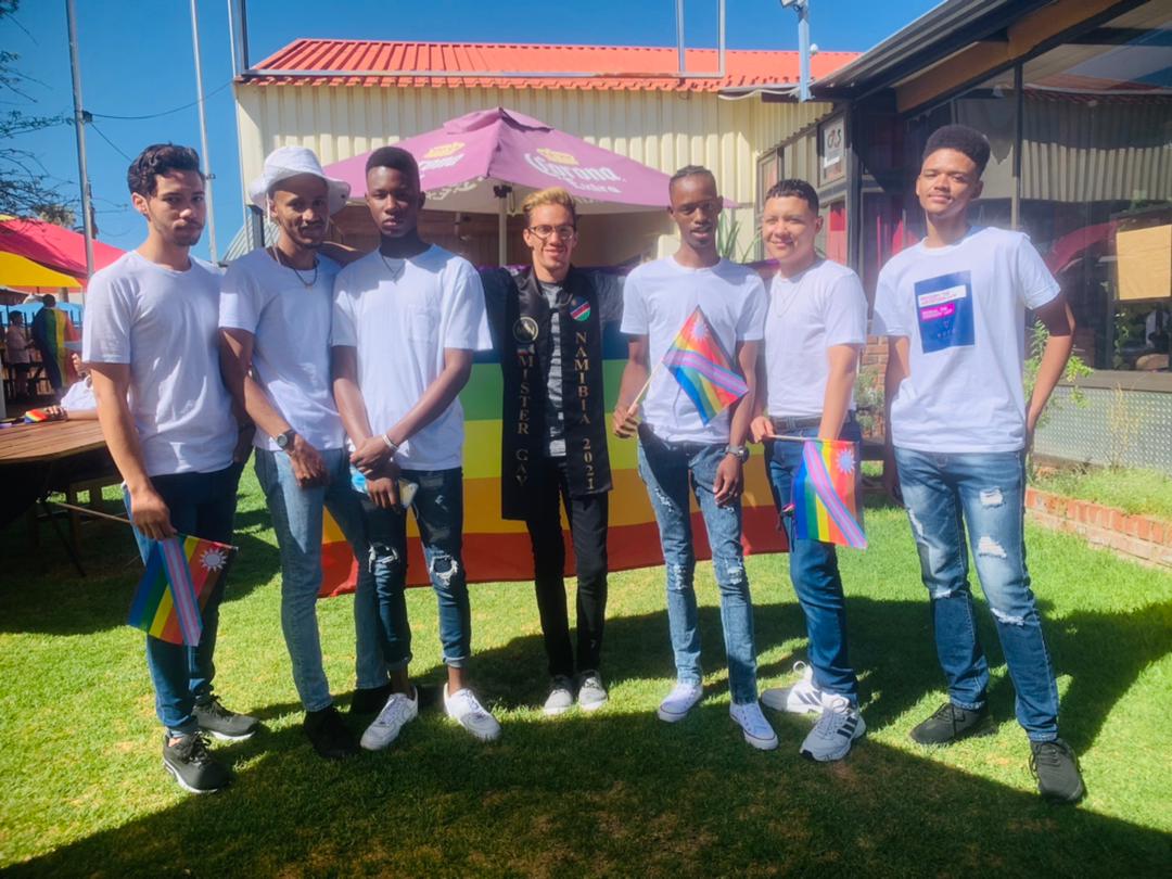 mrgayNA's tweet photo. Some of our Top 20 contestants alongside Mr Gay Namibia 2021 at the Windhoek Pride Parade. https://t.co/aGQK5h4fL4