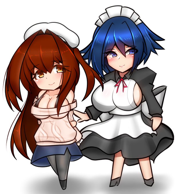 #みんなのデフォ絵と等身絵の比較が見たい 
うちの清楚師弟…! 