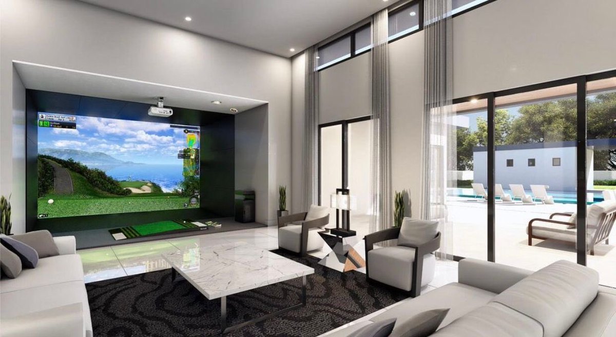 We really like our latest @officialgolfzon Golf Simulator installation in this beautiful home. We are very proud to partner GolfZon and use there simulators in our golf studios. For pricing and details, email us: sales@jdvsport.com <a href="/NickdeVilliers1/">Nick de Villiers</a> <a href="/JilldeVilliers/">Jill de Villiers</a> <a href="/GolfzonUK/">Golfzon UK Official</a>