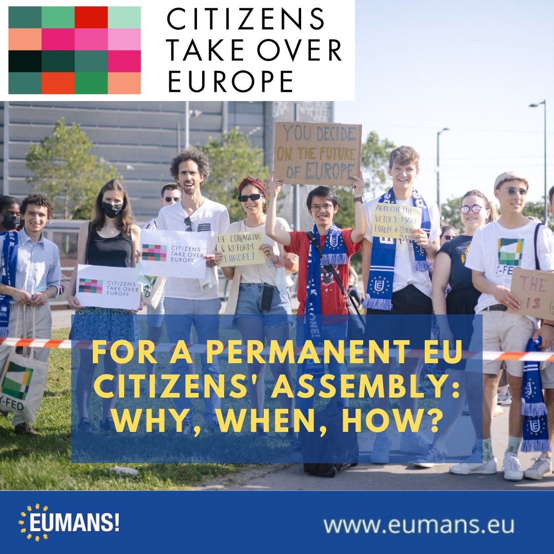 We witnessed many randomly selected Citizens' #Assemblies sprouting across the world in the last decade, and this "deliberative wave" finally reached #EU during #CoFoE: we believe that they can be used to let citizens enter the political arena and put forward their ideas.