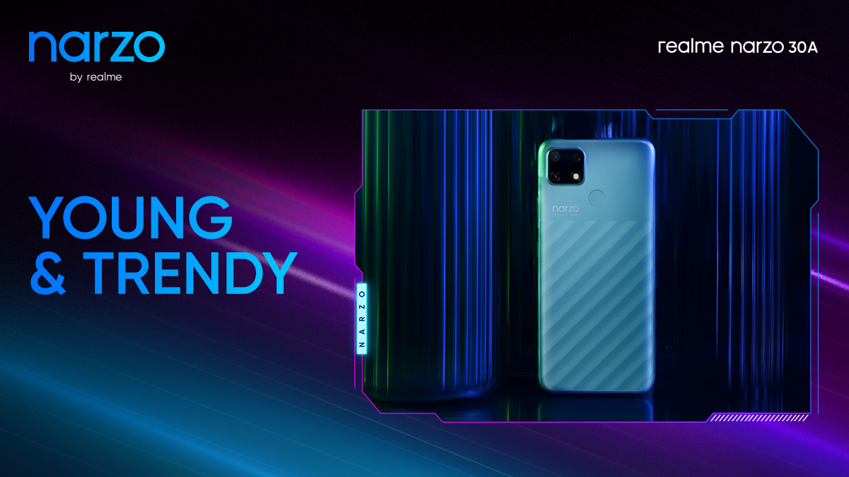 realmeIndia's tweet photo. The trendy Diagonal Stripe Design of the #realmeNarzo30A makes our Young Players look cool all the time!
#UnlockMegaPower
Buy it now: https://t.co/ci8AK4y0km https://t.co/Pyzay7Ozsc