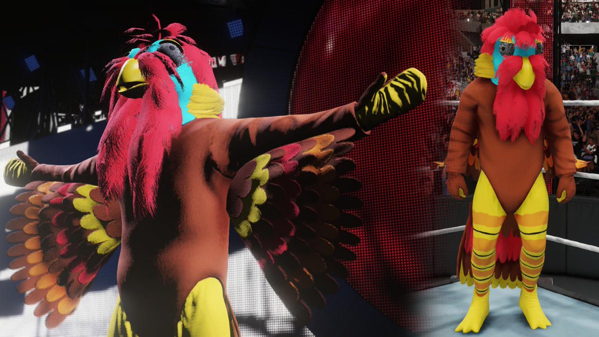 PWMods's tweet photo. 🚨 #PWMods: 'Gobbledy Gooker' by @BreezusModding, available now! https://t.co/cm9WgLn9dR #WWE2K19 #PWMods #WWE #AEW #ProWrestling #Modding #Gaming https://t.co/KDqNvaCQgp