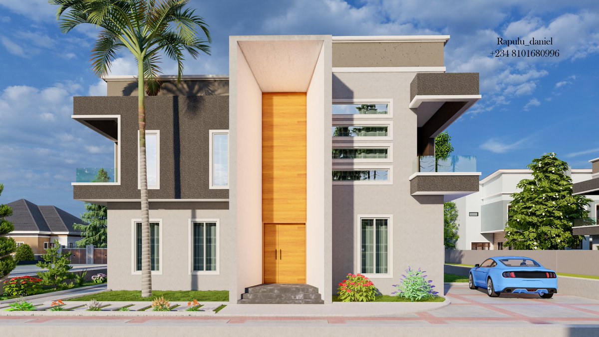 RapuluDaniel1's tweet photo. 4 Bedroom Contemporary Duplex with 1 Bedroom Bq. 🏡👌

#architecture #architect #contemporaryarchitecture #contemporary #renderlovers #modern #design #realestate #realestatedeveloper  #architecturedesign #homes  #homedesign #visualization #9jaarchitects #revit2020  #rendering https://t.co/9W8PUarA08