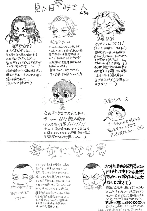個人的な好き男・及び夢女なる男 ※見なくていいやつです 
