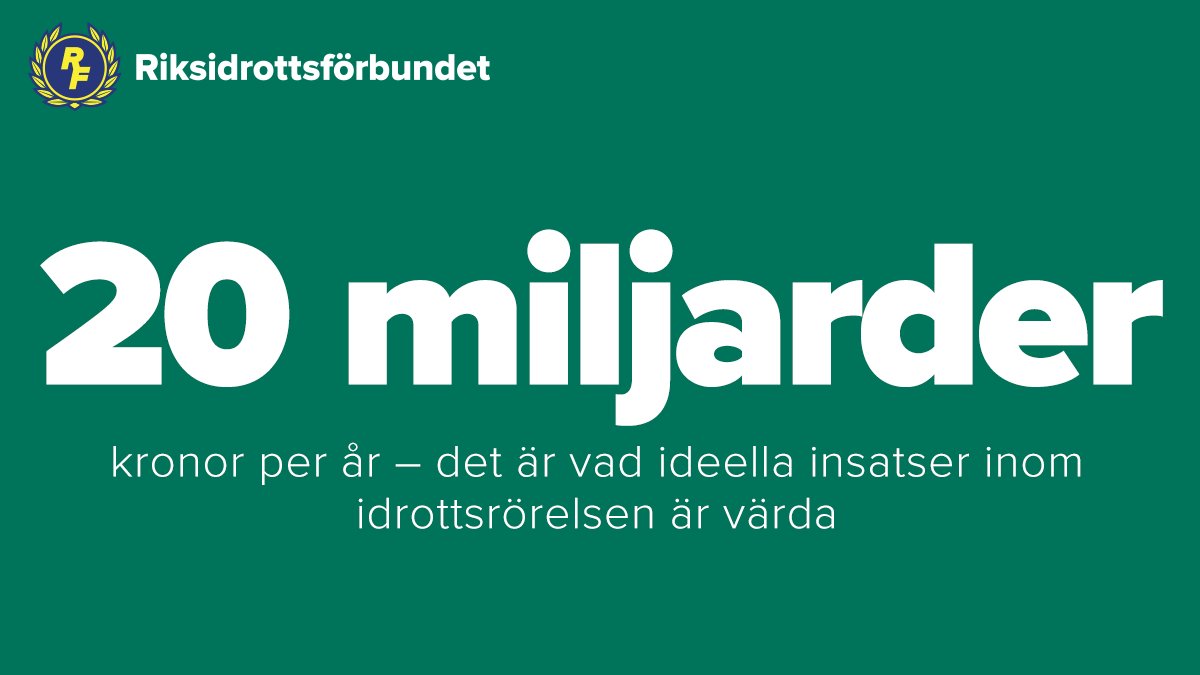 RFidrotten's tweet photo. Men egentligen ovärderliga insatser - som gör skillnad för så många. #idrottengörsverigestarkare #svpol https://t.co/jd1SQXGaiE