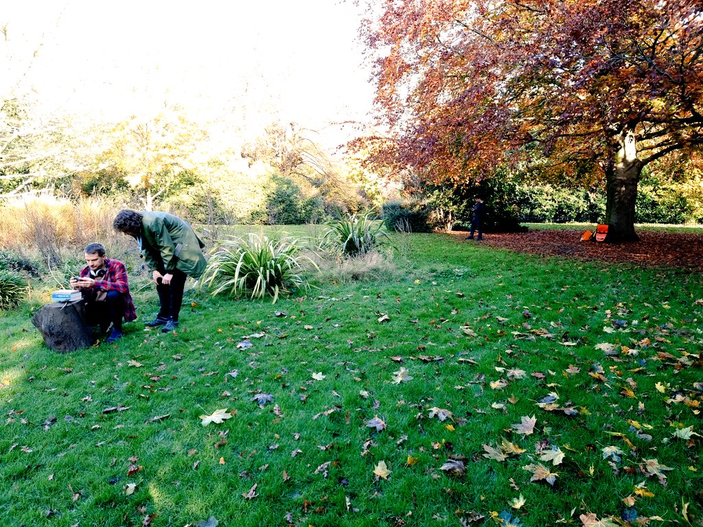 Big thanks to all the <a href="/PearlPlace_/">PEARLplace</a> technical team braving the 🧊❄ to collect light, video, and sound recordings for our simulated urban greenspace environment 🌳🌲🌿🍂🍃