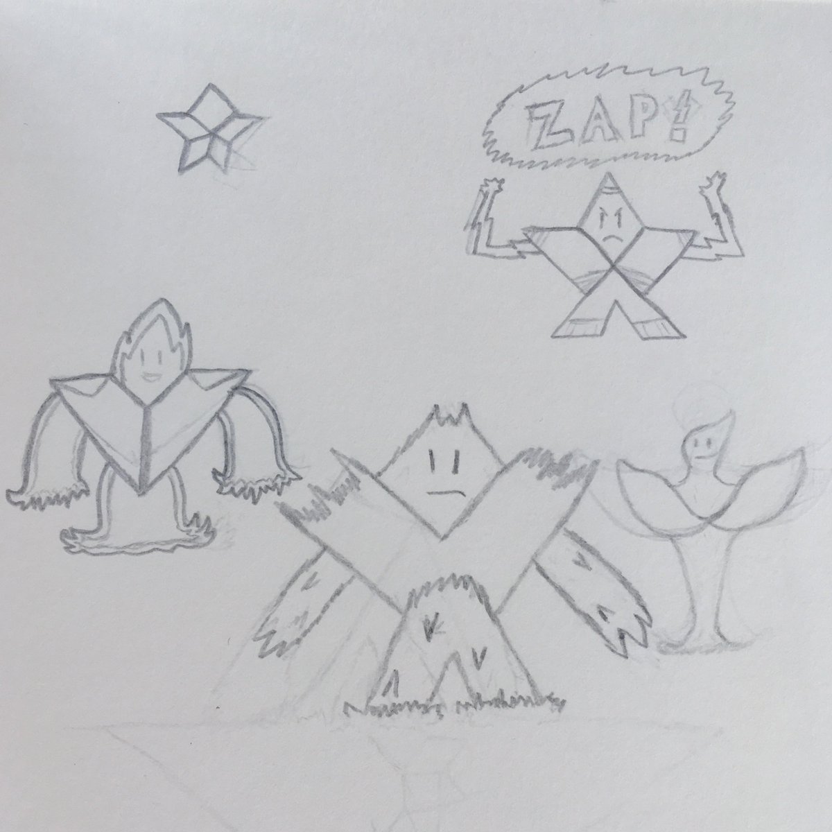TUS_Seven's tweet photo. It's Monday again!!! This weeks theme is all about painting and drawing! Now I'm not the most talented guy with a paintbrush, but I doodle here and then, and these are my brain babies!

#Monday #TUS7_comp

(P.S. there's still time you can still vote for Monday in the poll) https://t.co/nlMH7GncYi