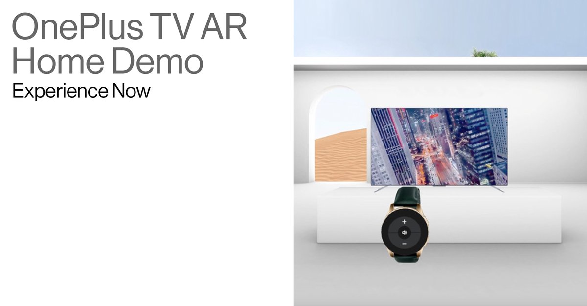 OnePlus_IN's tweet photo. Have you experienced the all new OnePlus TV AR Demo yet? Head over to https://t.co/UXf8CzVXrq and take the #SmarterExperience now!

#SmarterTV #OnePlusTV https://t.co/paOF01I4dR