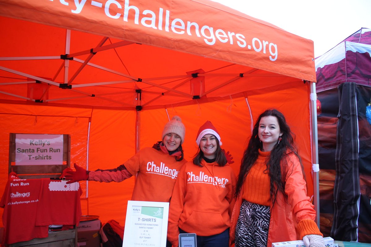 D_Challengers's tweet photo. A huge thank you to @Kellys_C_Events for organising yesterday's  Santa Fun Run and covering all event costs, ensuring that 100% of the money raised goes to Challengers to support local disabled children and young people ⭐ 

We had such a fun day out and hope you did too!🎄🎅 https://t.co/1uVv0iBja1