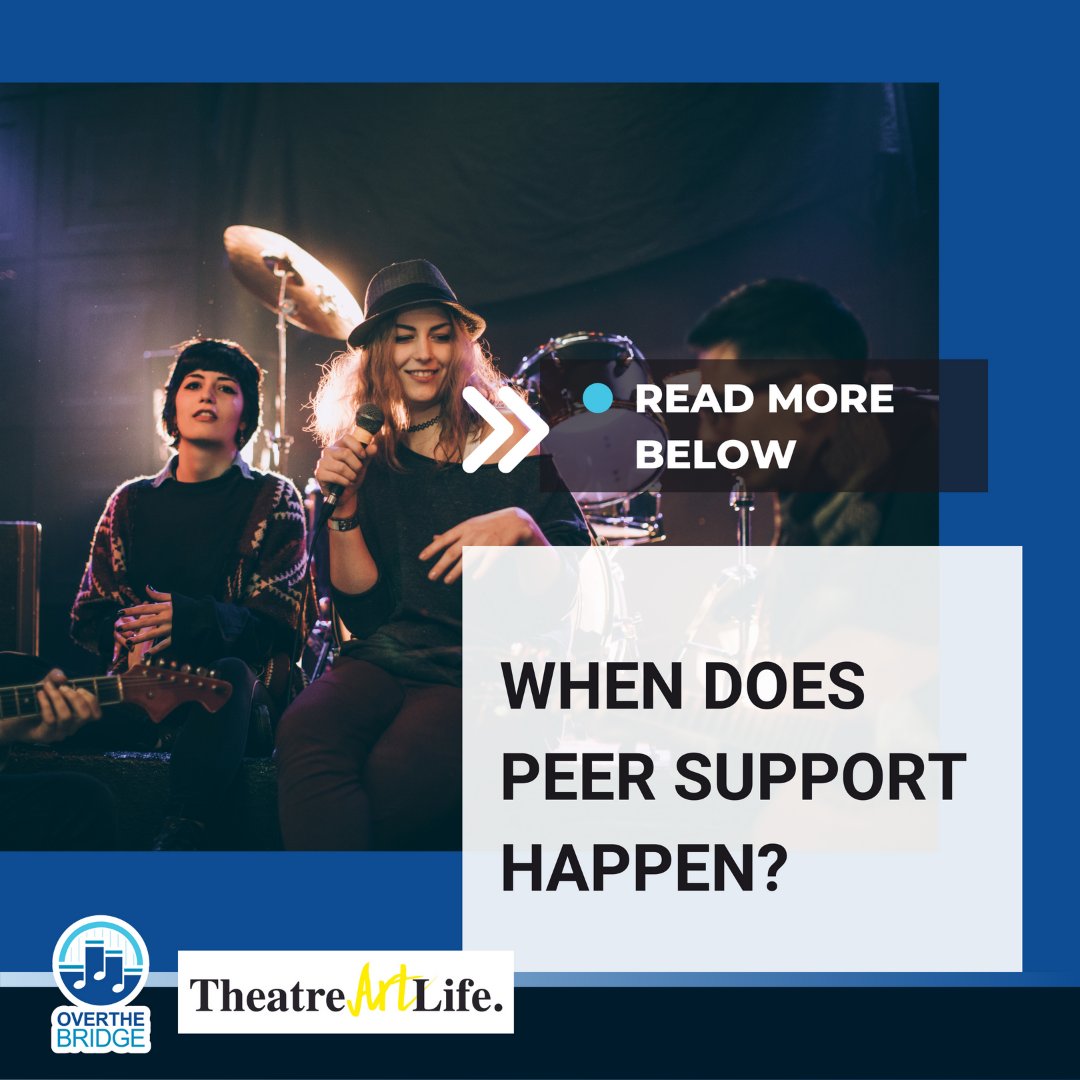 WHEN DOES PEER HAPPEN? Peer support occurs when people share a similar life experience and provide each other with support and encouragement and share information related to their experience. bit.ly/3pyfrS1 <a href="/OTBnonprofit/">Over The Bridge</a> #OTBTogether #peersupport #OTBTogether