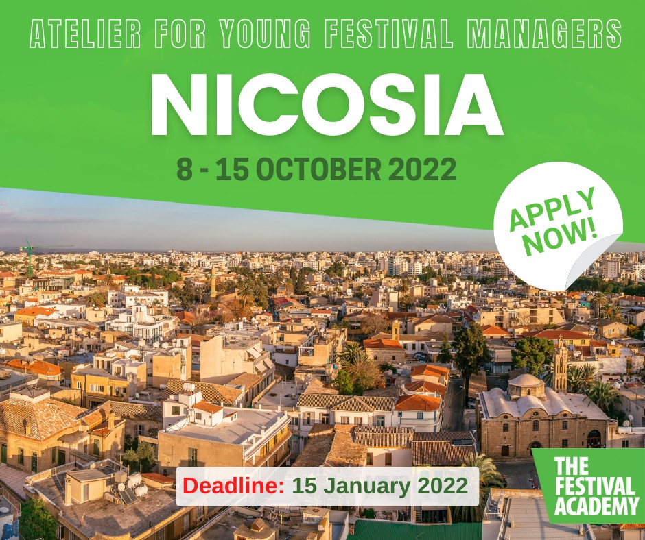 🎉New partnership for our Buffer FringeFestival, with The Festival Academy for an Atalier for Young Festival Managers in Nicosia!
Apply now here: forms.gle/3KAerjtjKeGGKD…
👉Check out the website for detailed information: thefestivalacademy.eu