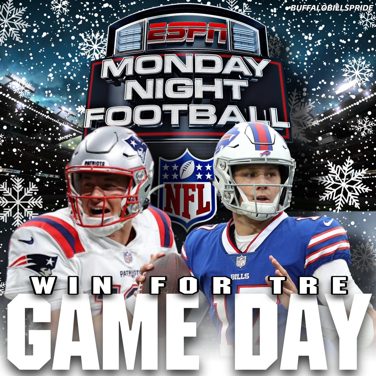 FredKilmartin80's tweet photo. It's Game Day! 🏈

Today #Billsmafia will be bringing a whiteout to Highmark Stadium, as the Buffalo Bills host the New England Patriots. 

#NEvsBUF #BuffaloLove #WinForTre #GoBills https://t.co/W6RQ4ErVqF