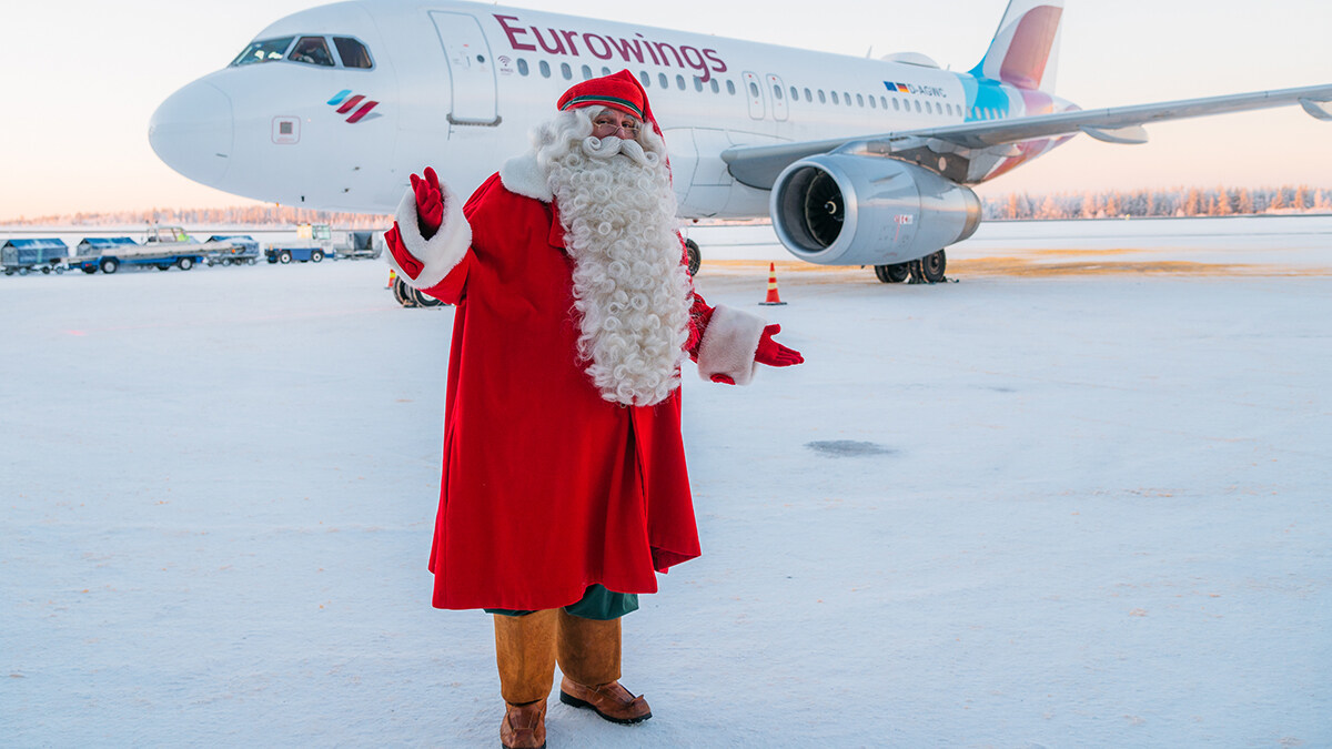 Santa Claus on Board! 🎅 Our new direct flight route from Düsseldorf opened and brought the first travelers to Winter Wonderland Rovaniemi in Lapland. 🇫🇮⛄