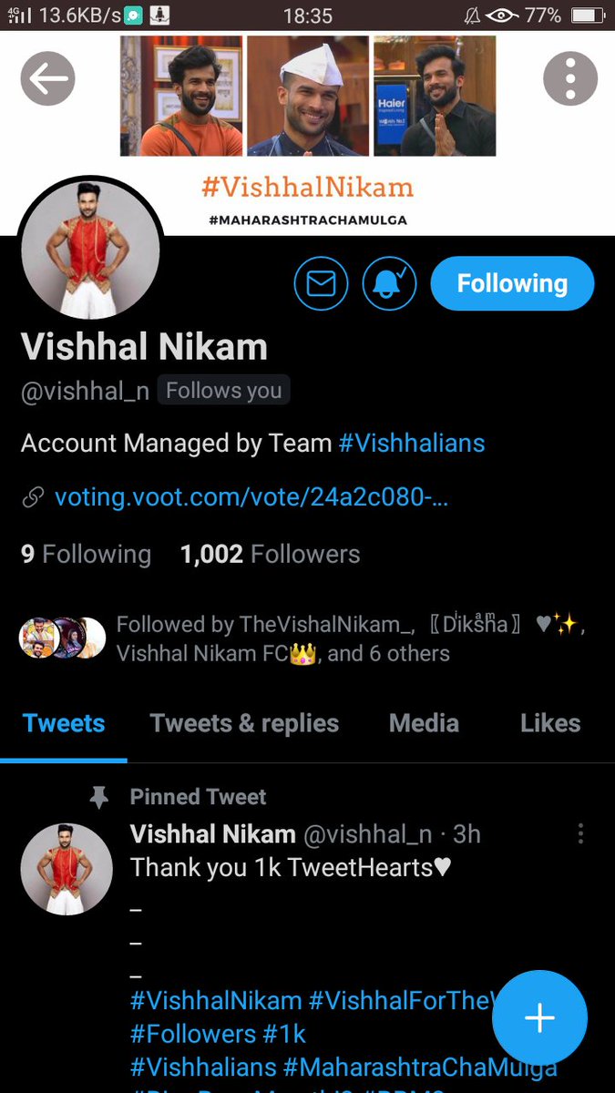 vishalnikamfc's tweet photo. Congratulations @vishhal_n 
You deserve this and i am sure more will come.. 🙌

#Vishhalians #VishhalNikam #BiggBossMarathi3 https://t.co/VnH9JxbAPR