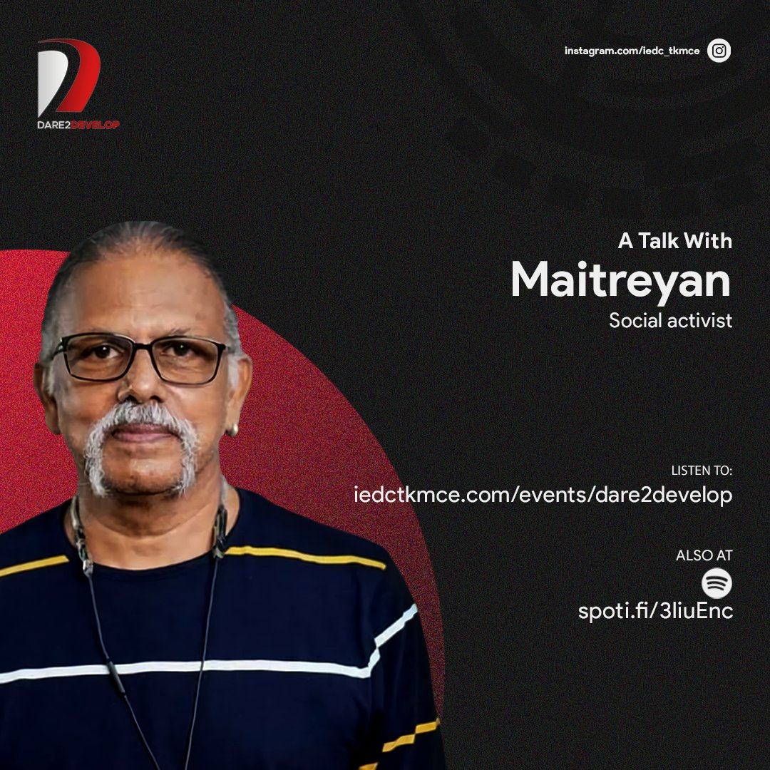 iedctkmce's tweet photo. This week's episode features Mr. Maitreya Maitreyan, a social activist whose approach to life's hurdles #inspires us all. He is a retired reformer who goes about his life lending a hand to others, escalating delight, nurturing love and healing with his beautiful clicks. https://t.co/JXz2EXWKWH