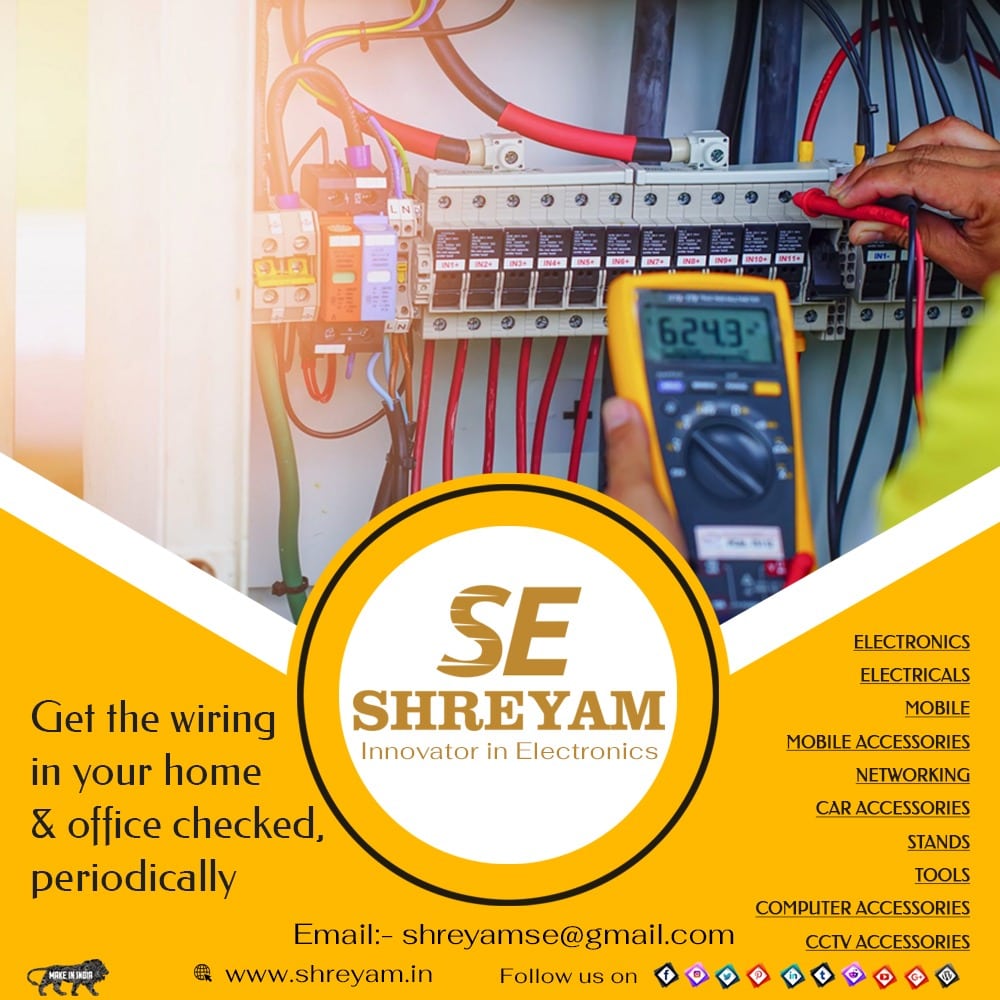 SE_Shreyam's tweet photo. It is recommended to have an electrician inspect your house or office in certain times. It’s because there are serious dangers when it comes to electrical shocks or fires. 

. 

. 

. 

. 

#shreyamsafety #electricsafety #electrician #safety #SafetyFirst https://t.co/48IkoxVK5S