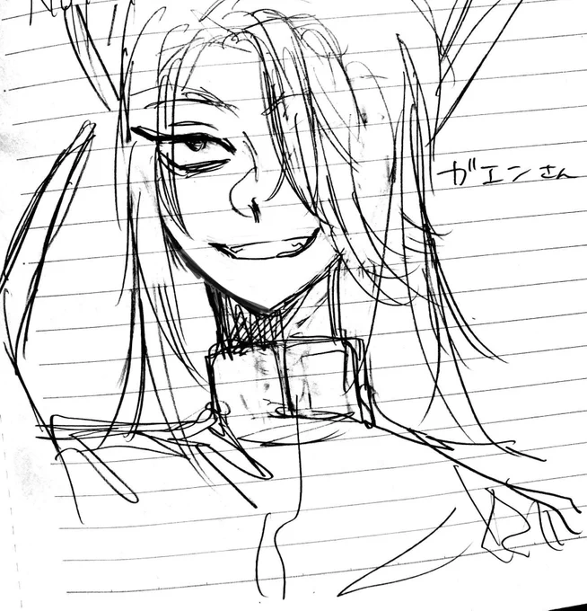 描かせてもらいましたガエンさん 
