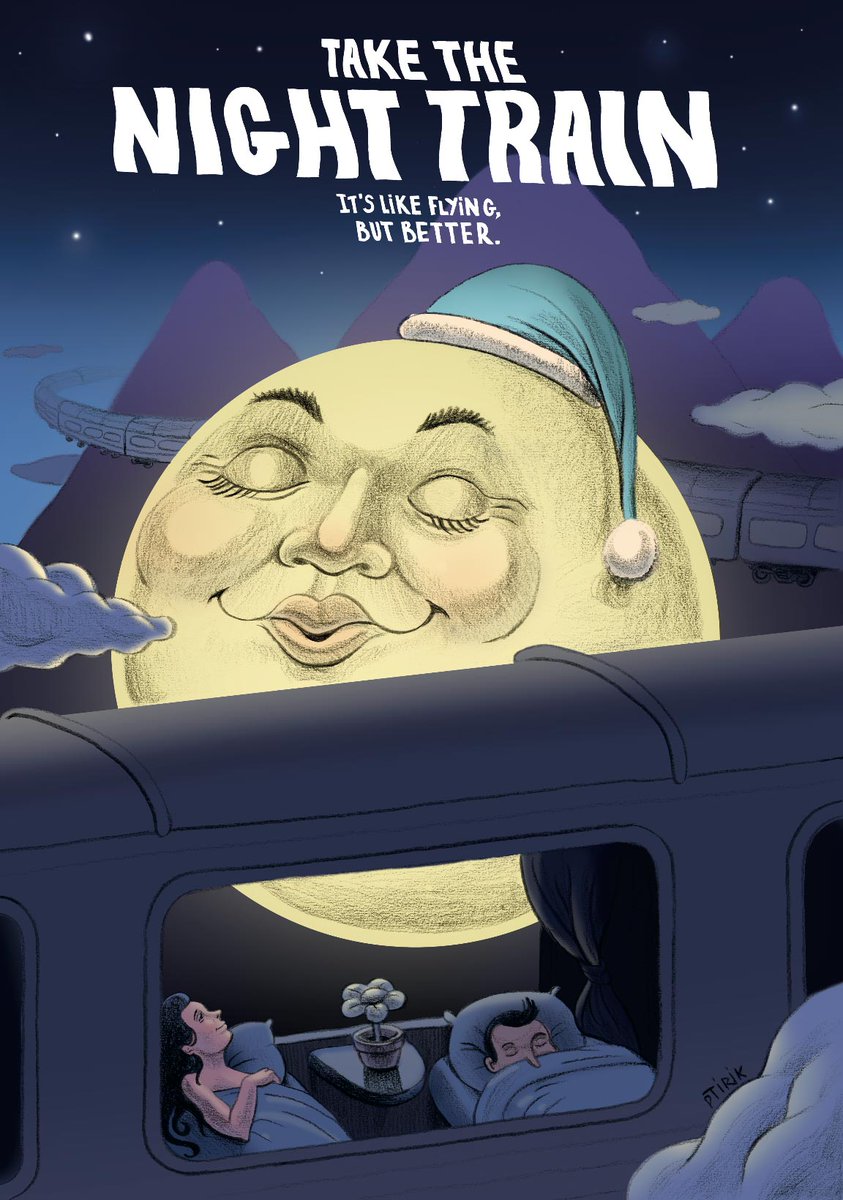 retoursEU's tweet photo. The winners of the European poster design contest
'The Renaissance of the Night Train' are announced!
See https://t.co/MhEHGHKYR9 https://t.co/q3GlbR01Mj