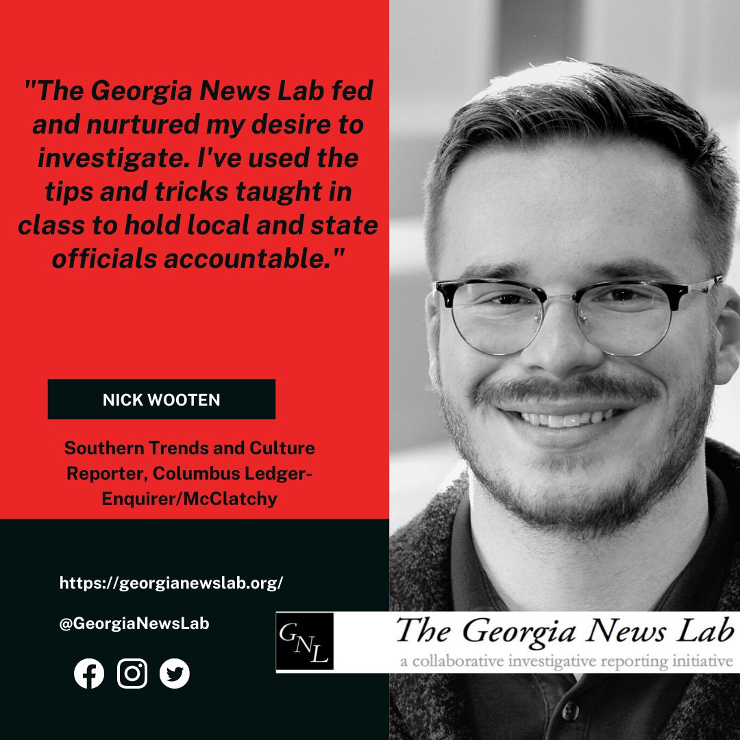 GeorgiaNewsLab's tweet photo. @ByNickEWoot is a @GeorgiaNewsLab alumn. Support other young journalists like him. Contributions are doubled by #NewsMatch, here: https://t.co/GMcDzbq7cC https://t.co/GPBA8zoD51