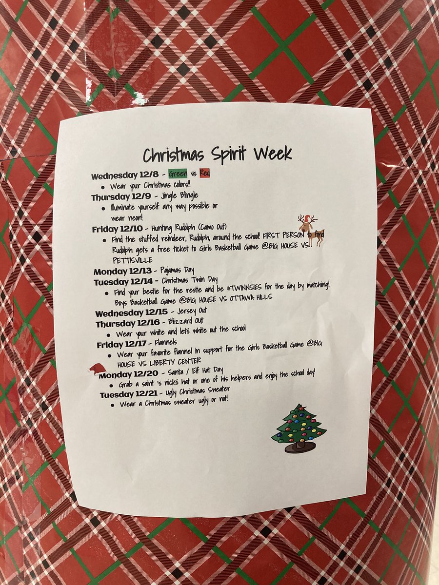 evgnhs's tweet image. Wednesday December 8th begins NHS Christmas spirit week continuing all the way until Christmas break on Tuesday December 21st. On Wednesday be sure to wear you green and red! Spread the word so everyone can participate!