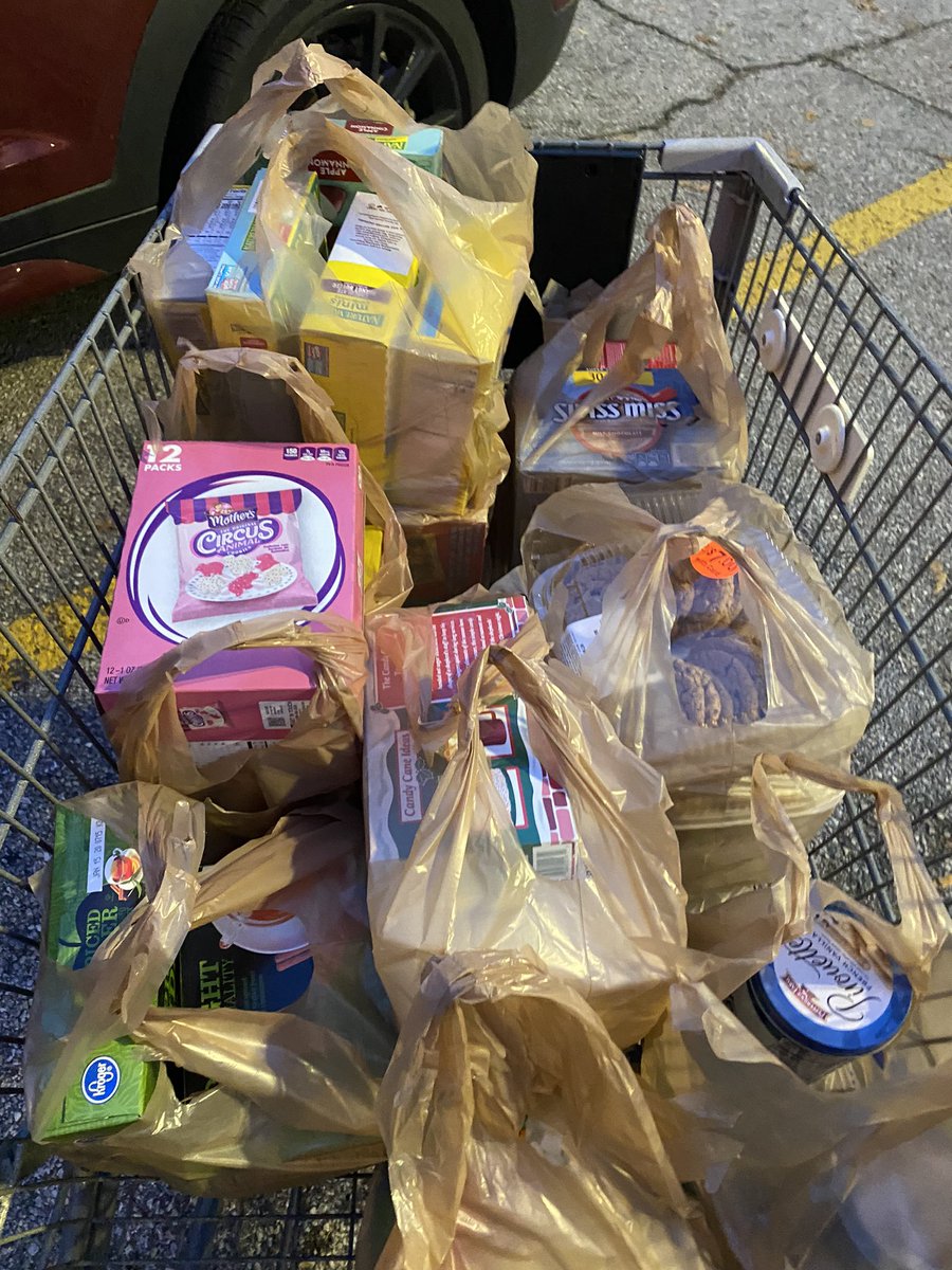 Just wiped out Kroger’s shelves at 6:45 am! Our Social Skills Campus Community Service Project for our staff is a “Cookies &amp; Cocoa”Theme! Grateful for our admin who supports our projects! Whoop! Love our staff💙❤️ #KindnessKart <a href="/UlrichKISD/">Ulrich Intermediate</a>