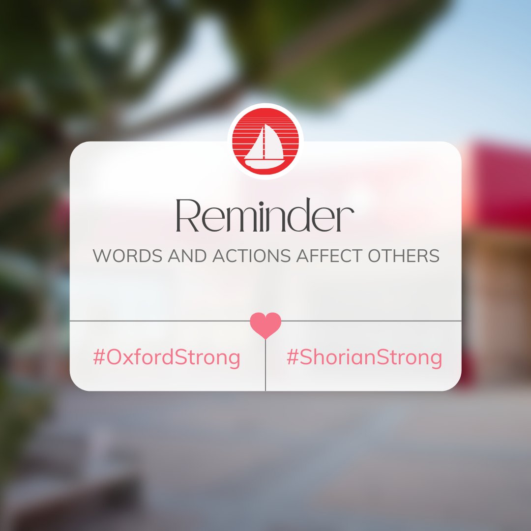 myLSPS's tweet photo. In our continued efforts to recognize this week's P2 #OtherPeopleMatter: Knowing My Words and Actions Affect Others, we are showing support because #OxfordStrong is #ShorianStrong: https://t.co/2ZdoM5OciL. #myLSPS https://t.co/G1WoiXdnkh