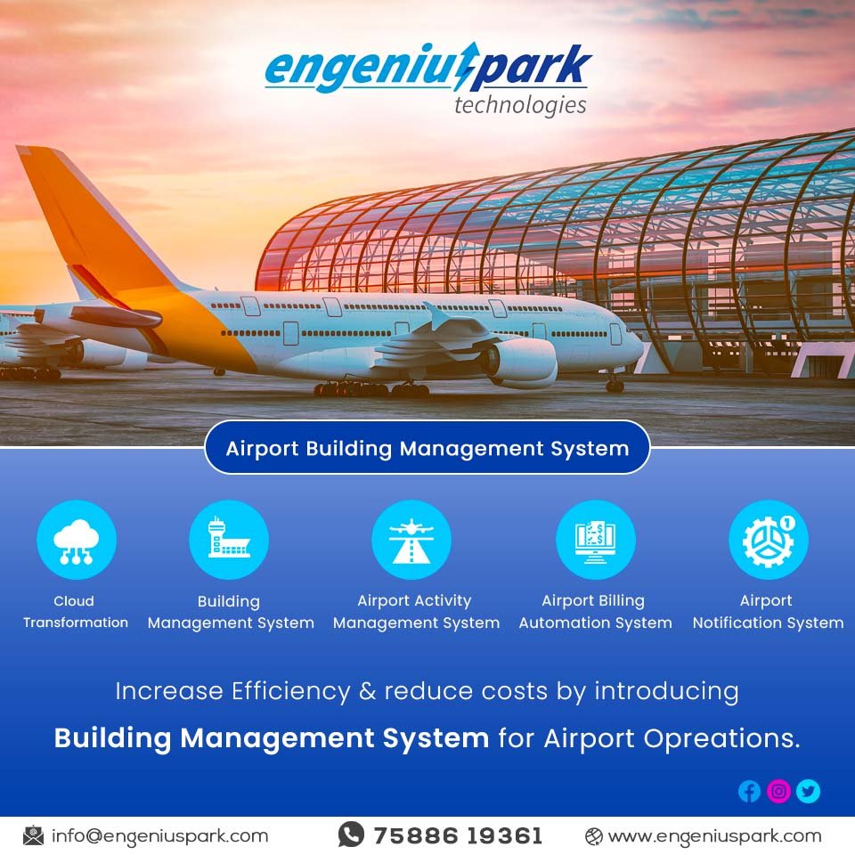 EngeniusPark's tweet photo. Increase Efficiency &amp; reduce costs by introducing Building System for Airport Management
#Airport #AirportManagement #engeniusparktechnologies #bangloreairport #DelhiAirport #mumbaiairport  #economics #economy #finance #business #money #economist #commerce #microeconomics #india https://t.co/lzf5J9D9ig