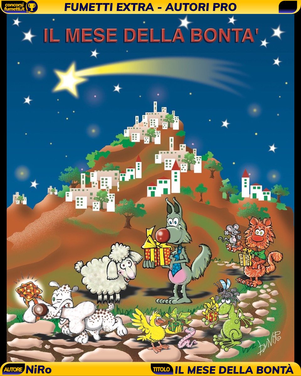 ConcorsiFumetti's tweet image. A volte fa bene fermarsi un attimo, prendere respiro e soffermarsi su qualcosa di positivo.
NiRo ci aiuta in questo senso con la sua nuova illustrazione: “IL MESE DELLA BONTÀ”, per ricordarci che siamo nuovamente in quel periodo dell’anno.
#concorsifumetti #webcomicsitalia