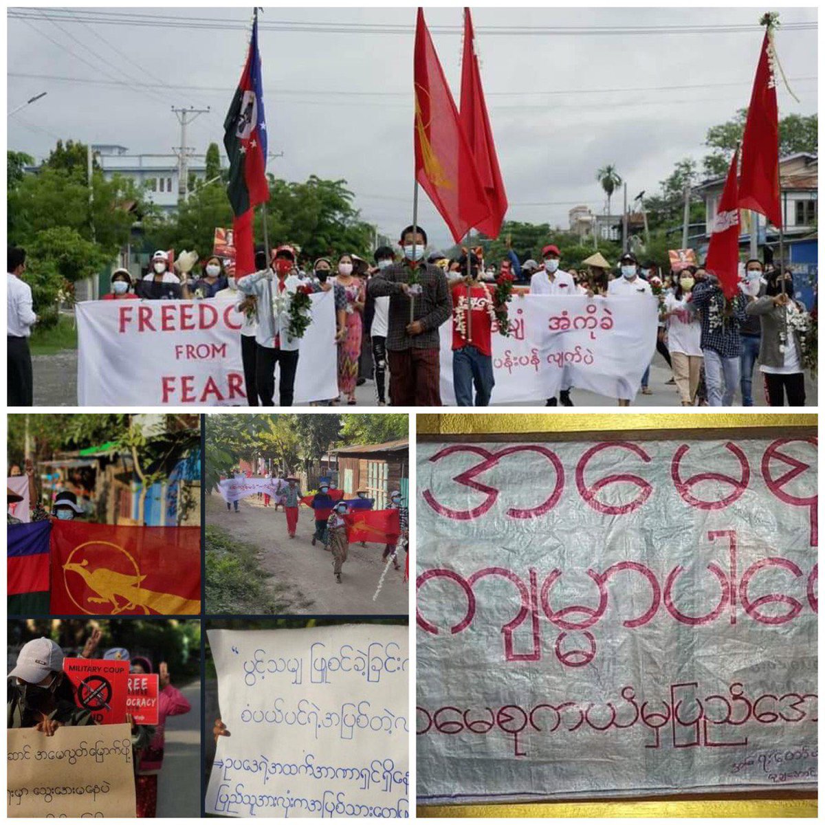 YeYe905's tweet photo. The illegal usurpation of power by junta has already been the entire reason to rule out DawAungSanSuuKyi &amp; her party alongside to suffocate freedom of Myanmar.However,unjust charges against her would only deepen public rejection of the military.#FckTheLaw https://t.co/zxi6AzsE4X