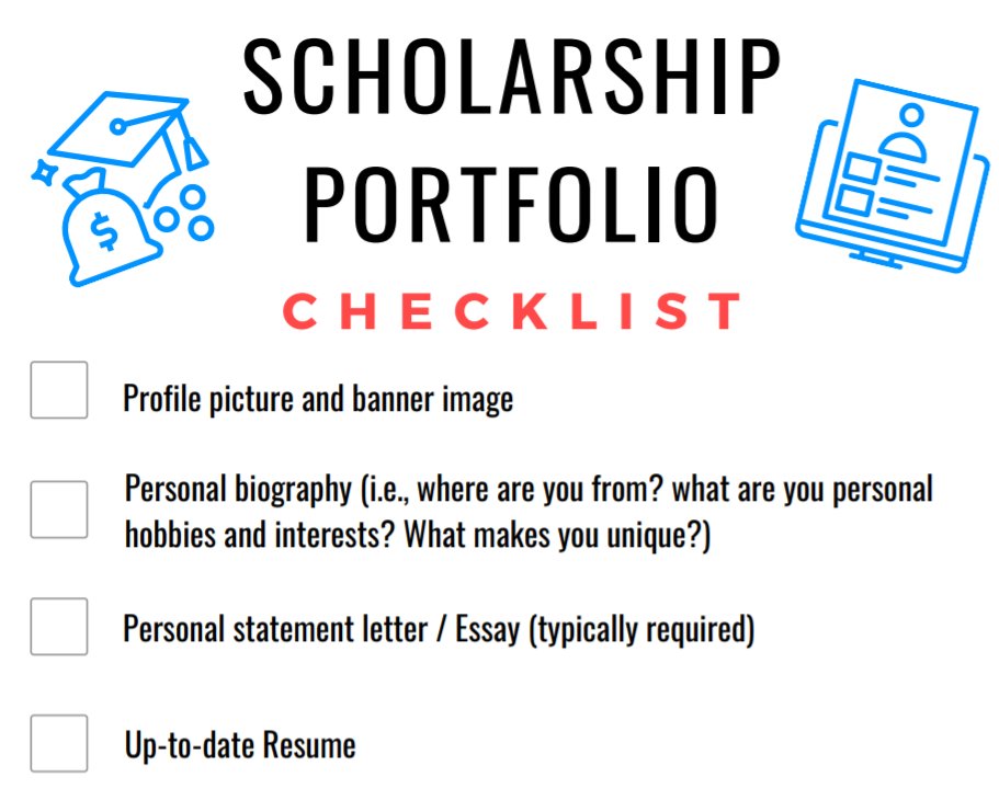 myblueprint's tweet photo. It's never to early for students to begin thinking about scholarships. Have students stand out from the crowd when applying for scholarships by creating a scholarship portfolio.

This checklist gives students ideas of what they can include in it!

https://t.co/wl5BUlVMop https://t.co/xa83McYd2G
