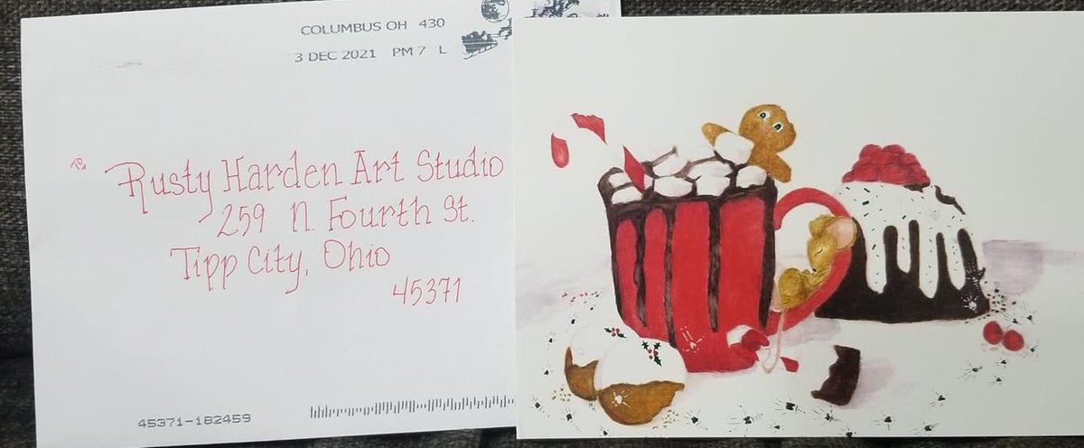 ArtsTipp's tweet photo. Repost from Facebook:
“Missy creates the cutest cards with the cutest stories...and letter perfect address on the envelope.   Thank you Missy!!” https://t.co/OPrpcj4WF3