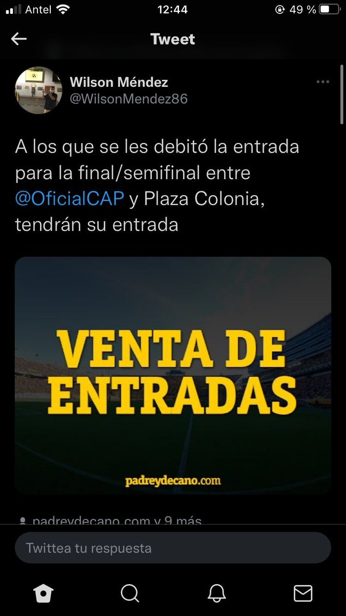 AnaRB17's tweet photo. @NicoRivero1989 @OficialCAP @Tickantel Estamos en la misma! Te dejo un mensaje alentador https://t.co/HrGp6zjVdc