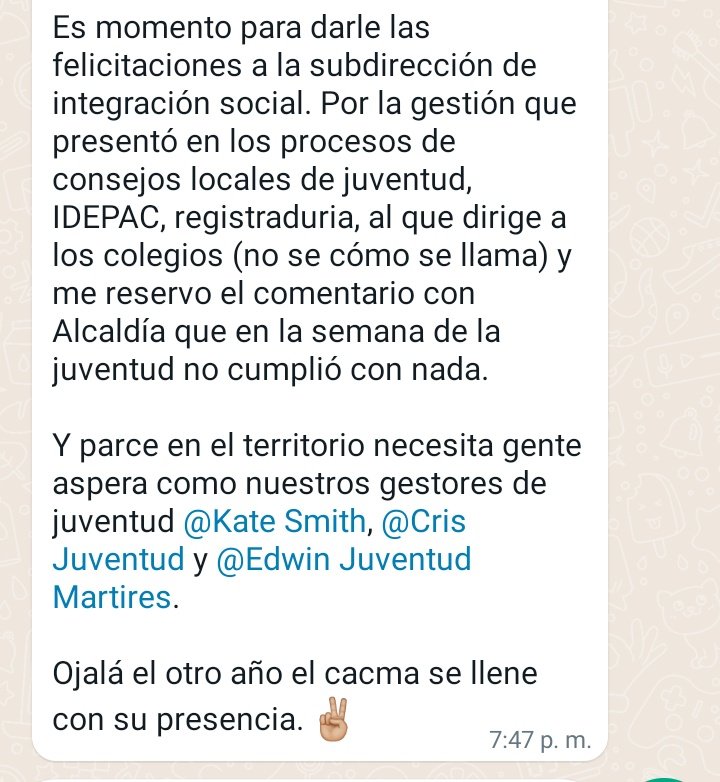 KateSmithP's tweet photo. Esto es lo que te recuerda que vale la pena seguir haciendo las cosas con Ética, respeto y amor.
Gracias por permitirme hacer parte de los procesos Juveniles, sociales y comunitarios 🙏🔥🎊🔥💓
#MenosEscritorioMasTerritorio 
#Sdis https://t.co/of94Y5nf99