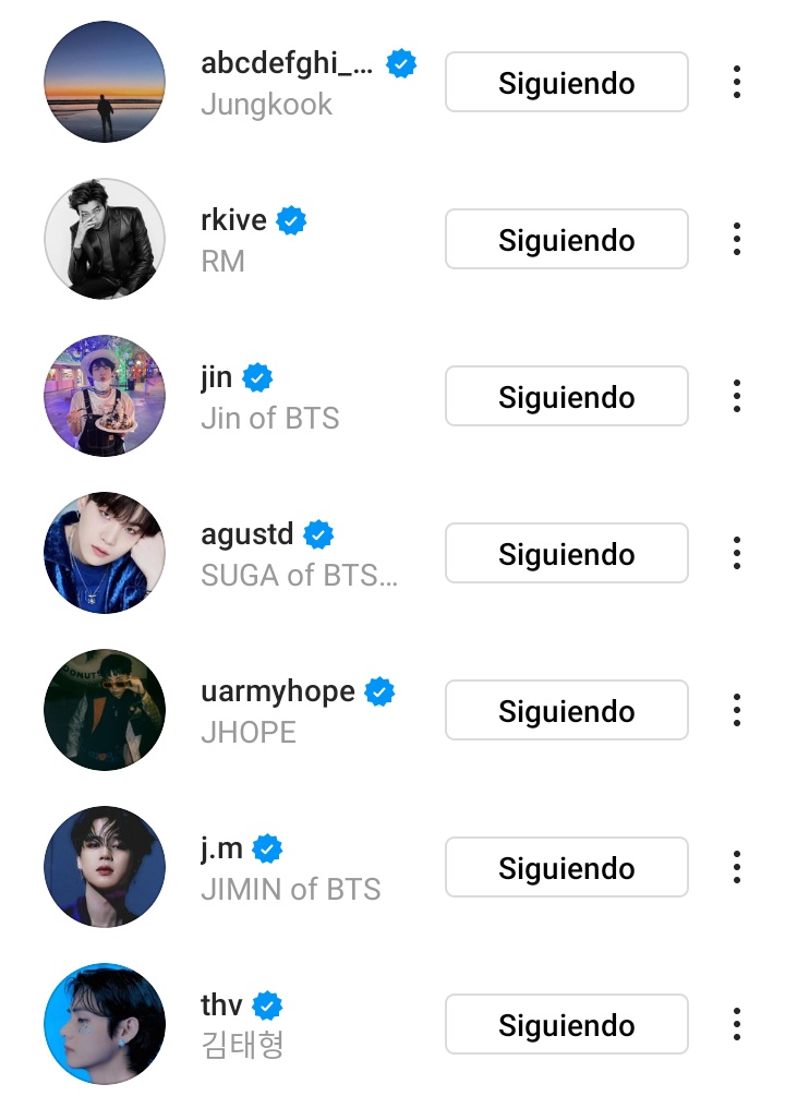 Ok pero seguirlos a todos fue una satisfacción enormeee, amo como interactúan entre ellos 😭🤍 @BTS_twt