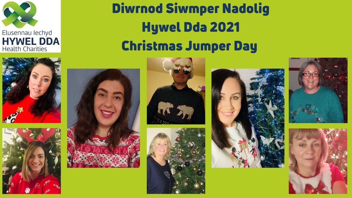 HywelDdaCharity's tweet photo. So excited!! Four sleeps until Hywel Dda Christmas Jumper Day, 10th December. Don a Christmas jumper, t-shirt, hat, tie or socks for a suggested £2 donation to help provide little extras for patients in our intensive care units
https://t.co/gcA5oftr5v https://t.co/VqDsGRRmcN