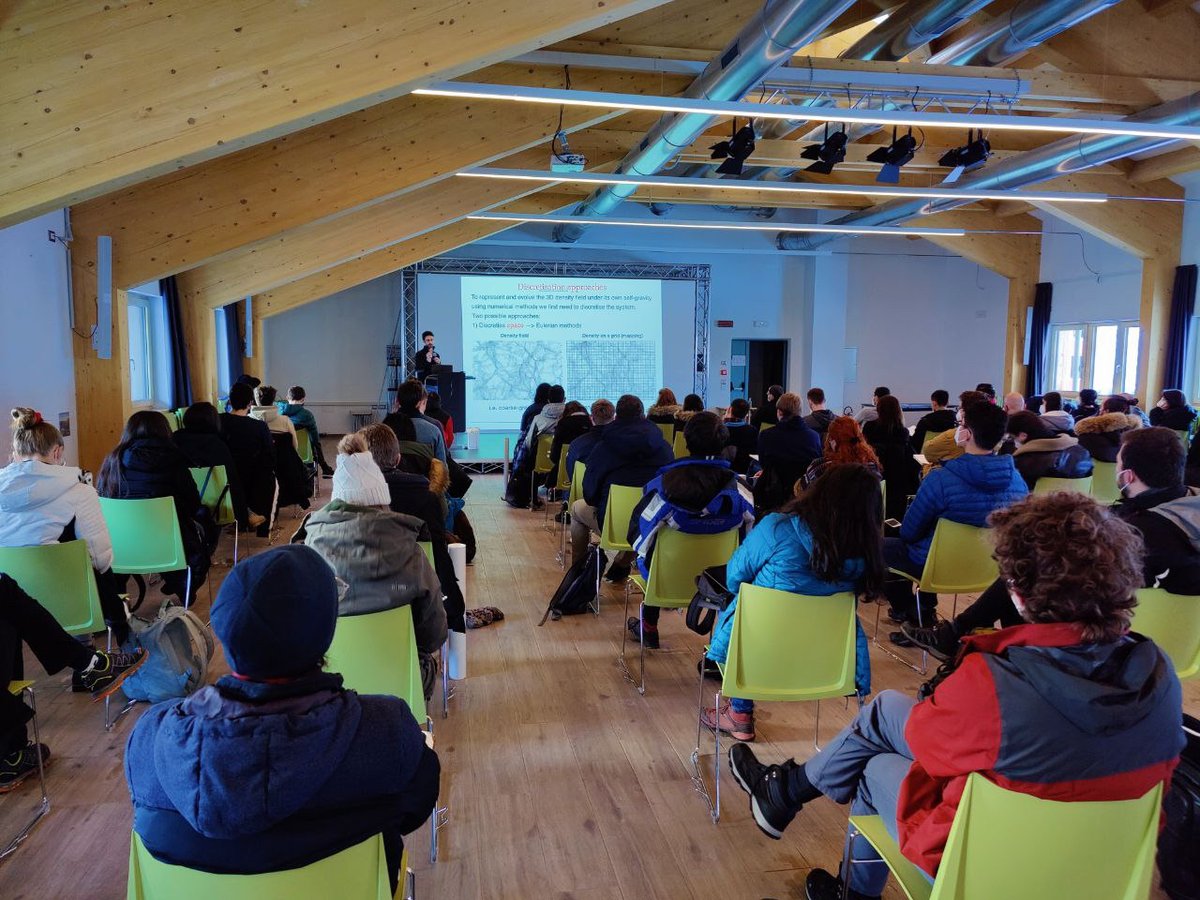 The Tonale school has started today! Photos from the morning and the first lecture, given by Marco Baldi on cosmological simulations. #WSCtonale #cosmology   #astronomy