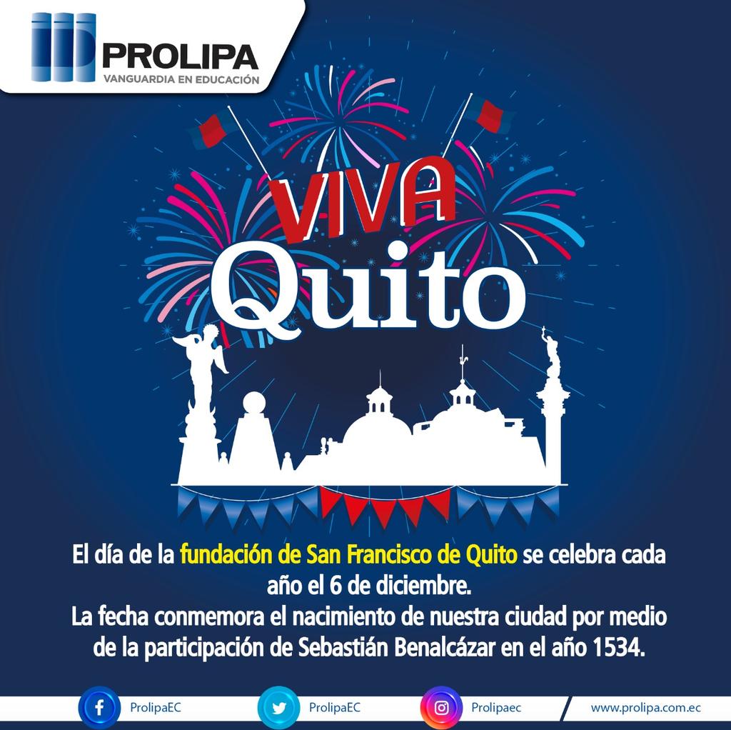 Prolipaec's tweet photo. Hoy nuestra hermosa ciudad se pinta de colores y celebra sus 487 años de fundación

¡Que viva Quito! 💙❤💙

#diciembre #fundaciondequito #celebracion #quiteñosdecorazón  #fiestasdequito https://t.co/gS7fEBoKE1