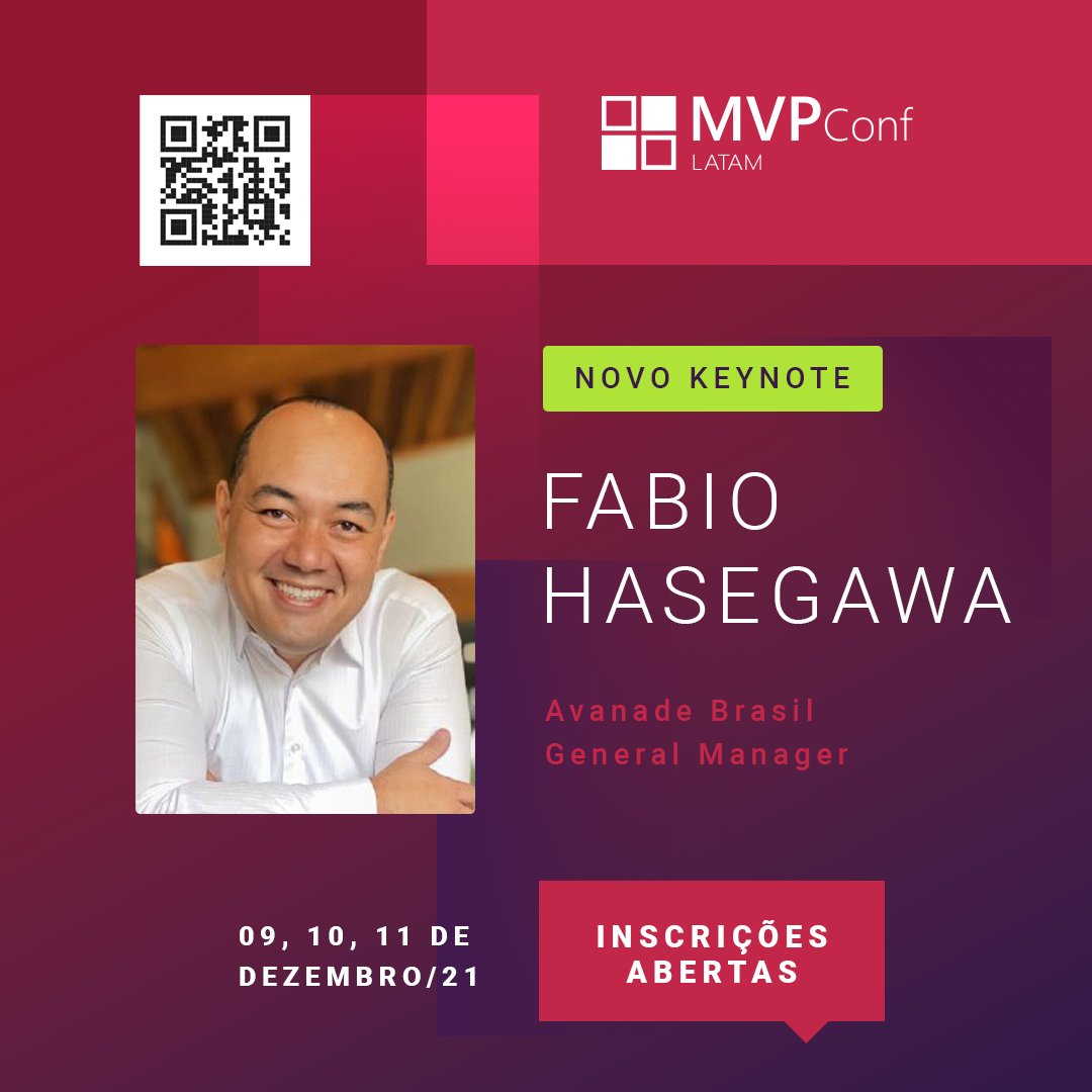 Confirmado! 🚀

Fabio Hasegawa – Avanade Brasil General Manager

O Fabio é mais Keynote confirmado no MVPConf 2021 👊

Garanta seu ingresso e participe do maior evento de tecnologia da América Latina 😃

👉 mvpconf.com.br