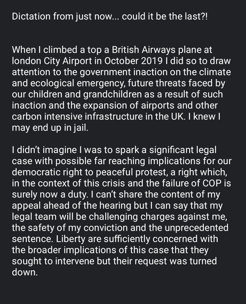 alicebr47249832's tweet photo. Latest dictation from James Brown.. could it be the last?!
Wednesday 8th December:
10am James Brown's appeal at Royal Courts of Justice, please show up outside
5pm @killthebill_1 outside House of Lords
#KillTheBill
Please DM for text version of these pictures. 🔥💚 https://t.co/NlRod72sCy