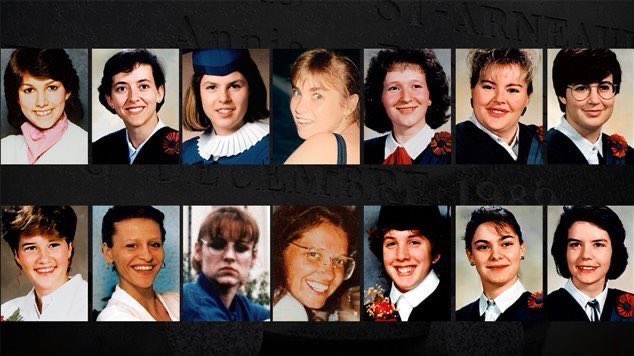 QcWashington's tweet photo. Because. They. Were. Women. 🕯🚺

Geneviève Bergeron
Hélène Colgan
Nathalie Croteau
Barbara Daigneault
Anne-Marie Edward
Maud Haviernick
Maryse Laganière
Maryse Leclair
Anne-Marie Lemay
Sonia Pelletier
Michèle Richard
Annie St-Arneault
Annie Turcotte
Barbara Klucznik-Widajewicz https://t.co/unbrFbX4vO