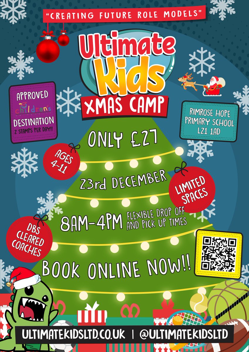 Book onto our Ultimate Kids Xmas Drop In Camp: ultimatekidsltd.co.uk/seaforth
