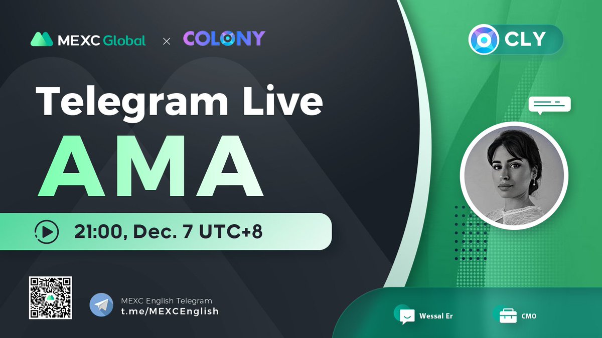 BroBean88's tweet photo. 🌟@MEXC_Global AMA with @Colonylab #CLY

📍TG group: https://t.co/5j0e5hBxbg
⏰21:00 Dec 7 (UTC+8)

✅Follow @Colonylab &amp; @MEXC_Fans &amp; @MEXC_Updates 
✅RT &amp; Like &amp; Tag 3
✅Comment 

🌈10 ppl* 10 $USDT equivalent token

💚Follow us for more #giveaway https://t.co/ZEM76Op409