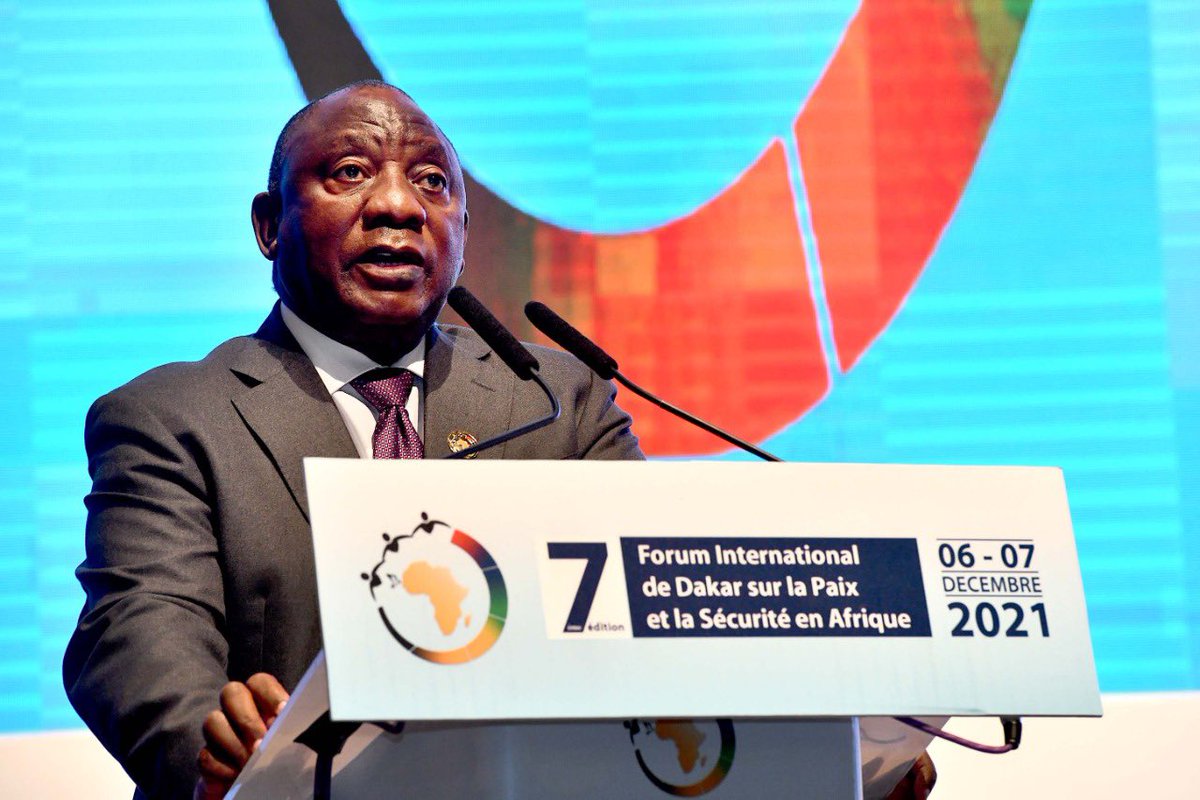 CyrilRamaphosa's tweet photo. Another disappointment that had been thrown our way is that when South African scientists discovered the new variant Omicron, we immediately took on the responsibility of informing the world. However what was the result?
 
#FDD2021 https://t.co/1PjfT3SAAG